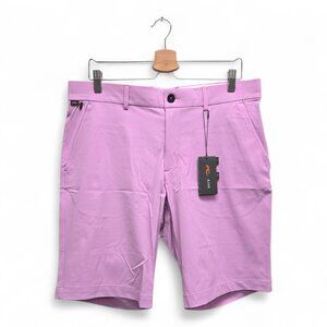 Kjus Men's Iver Regular Fit Solid Golf Shorts Size 38 Purple NWT